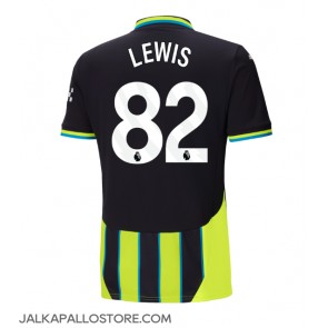 Manchester City Rico Lewis #82 Vieraspaita 2024-25 Lyhythihainen